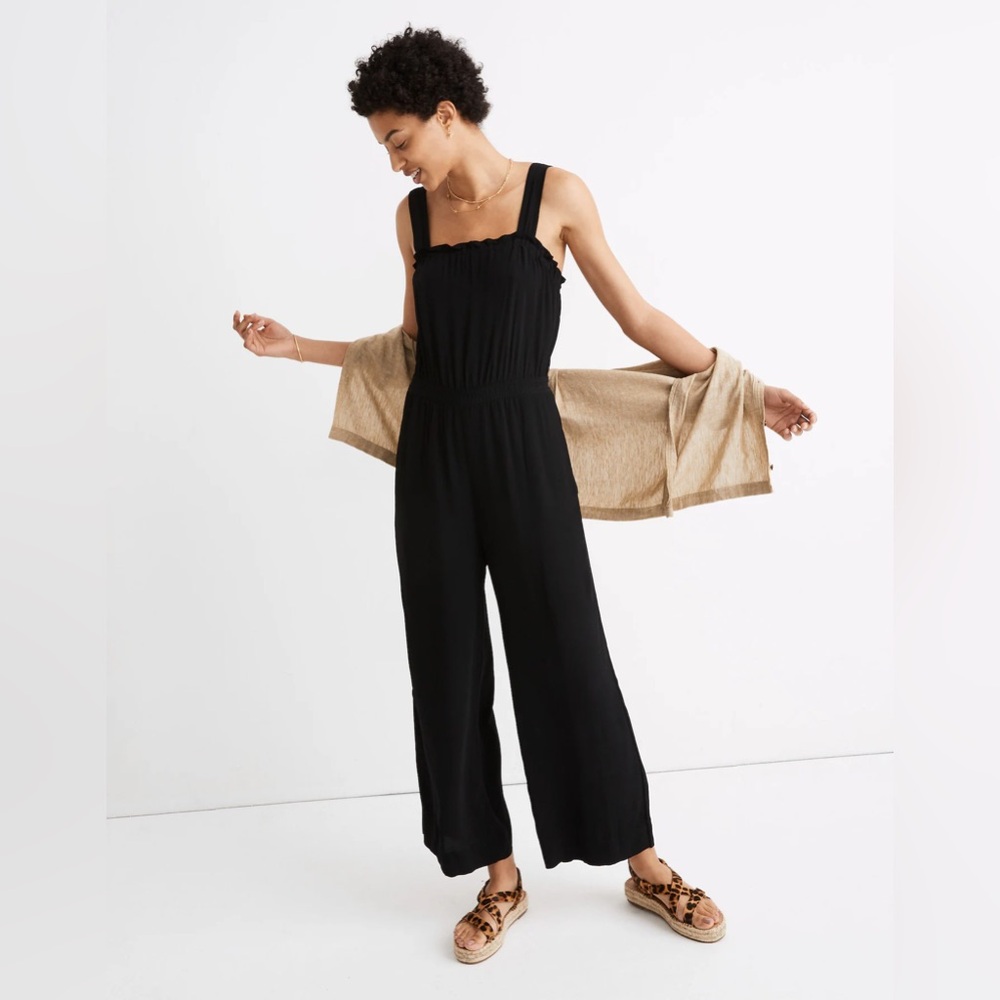 Madewell Smocked Tank Jumpsuit